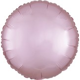 Balónek kruh foliový satén světle růžový